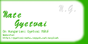 mate gyetvai business card