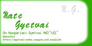 mate gyetvai business card